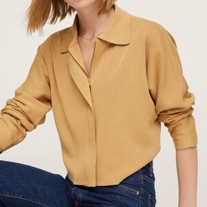 Mango Zipped Knit Cardigan